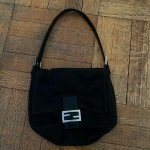 Vintage black Fendi Baguette with silver hardware